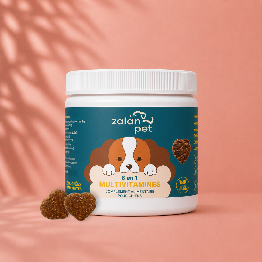 Complément Alimentaire Multivitaminé 8 en 1 pour Chiens – 120 Bouchées