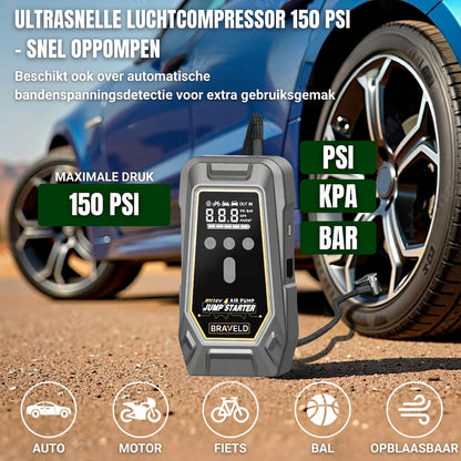 Startbooster met luchtcompressor