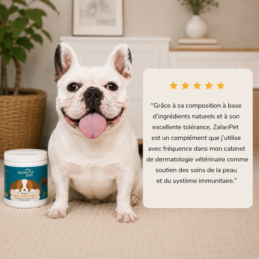 Complément Alimentaire Multivitaminé 8 en 1 pour Chiens – 120 Bouchées